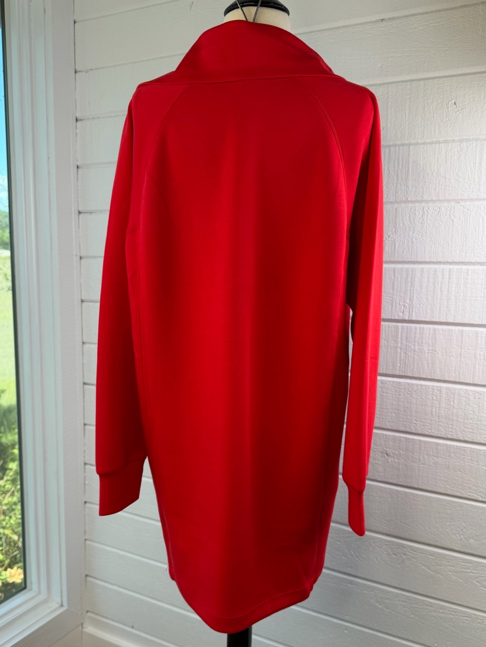 SPANX AirEssentials Half Zip Dress Large Red NWT long sleeve - Picture 10 of 16